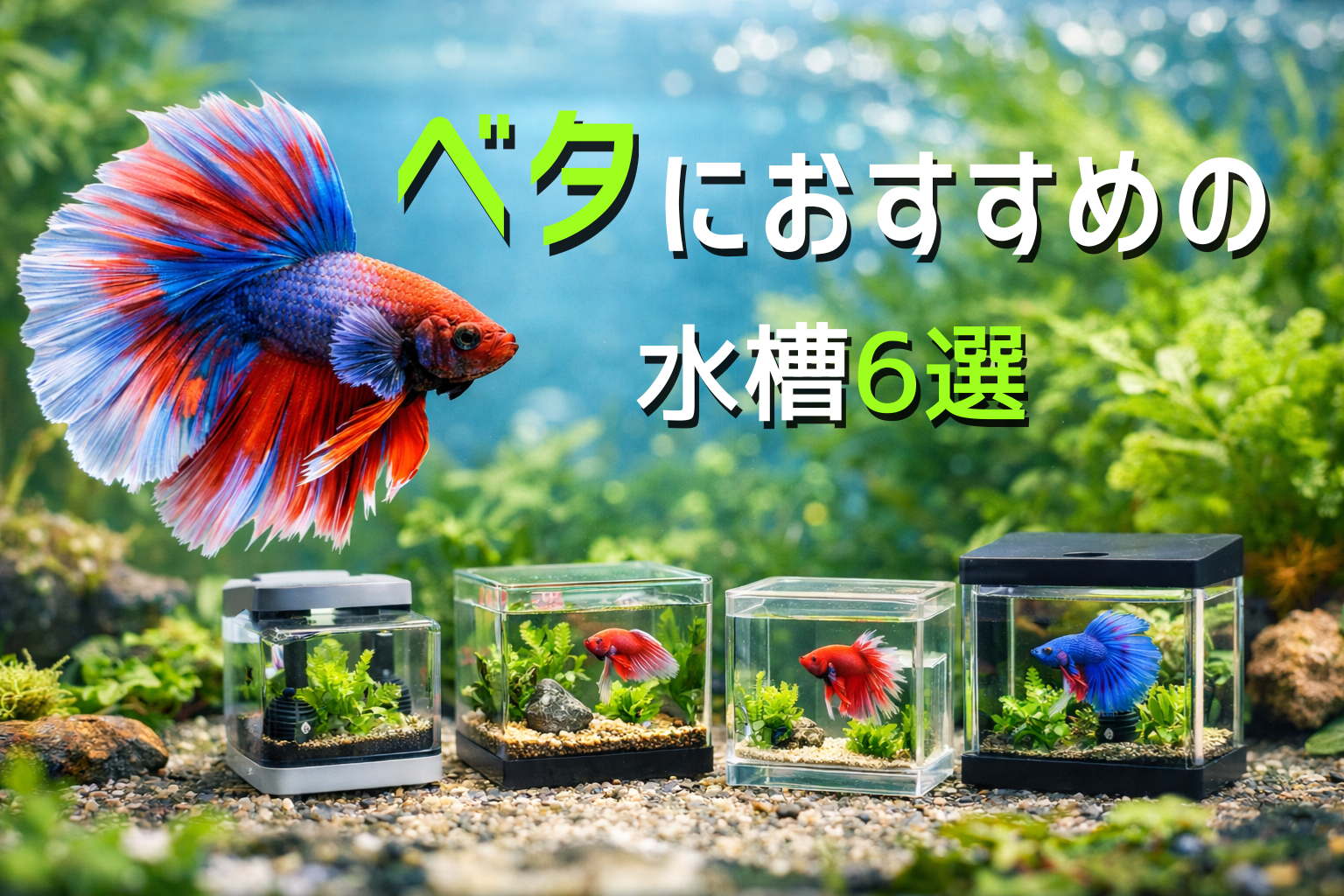 ベタにおすすめの水槽6選｜初心者向け | ＊ アクアリウムのいろは ＊